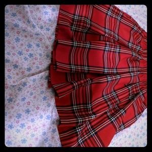 Plaid school girl skirt